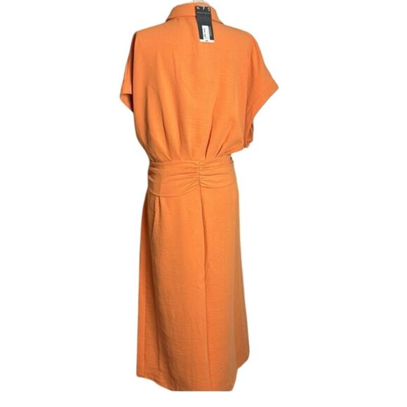 NWT-Worthington Womens Short Sleeve Midi Shirt Dress Orange
Soda, Size 2X - Picture 7 of 10